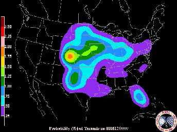 June Tornado Probability (NSSL) June Tornado Probability (NSSL)